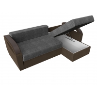 Угловой диван Форсайт (рогожка серый коричневый)  - Изображение 2